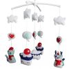 Christmas Cupcakes Elk Baby Crib Mobile Infant Room Nursery Decor Hanging Musical Mobile Crib Toy