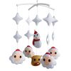 White Christmas Baby Crib Mobile Infant Room Hanging Musical Mobile Crib Toy Nursery Decor for Girls Boys; Santa