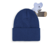 Blue Warm Solid Color Knitted Beanies Hat for Boys Girls