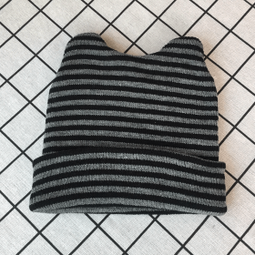 Gray Baby Cute Ear Striped Hat