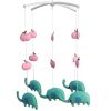 Handmade Baby Crib Mobile Nursery Room Decor Baby Mobile for Crib; Blue Elephant and Apples