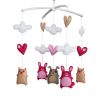 Baby Crib Mobile Animal Musical Crib Mobile Nursery Room Hanging Decor Toy Dog Rabbit Pig