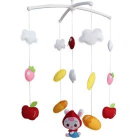 Cute Baby Crib Mobile Nursery Decor Musical Crib Mobile for Girls Baby Shower Gift Baby Mobile; Rabbit and Fruit