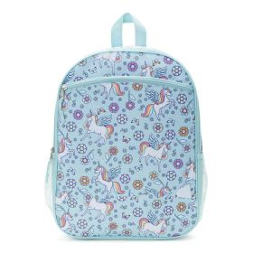 Wonder Nation Kids 16" Laptop Backpack, Teal Haze Unicorn