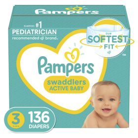 Pampers Swaddlers Diapers Enormous Pack Size 3, 136 Count