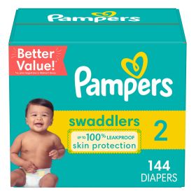 Pampers Swaddlers Diapers Size 2, 144 Count