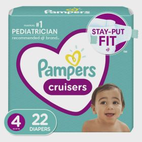 Pampers Cruisers Active Fit Taped Diapers Size 4, 22 Count