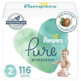 Pampers Pure Protection Natural Diapers Size 2, 116 Count