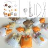 Baby Crib Mobile Animal Musical Crib Mobile Nursery Room Hanging Decor Toy Orange White Bird Rabbit Dog Bear