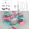 Green Pink Blue Love Letter and Birds Handmade Baby Crib Mobile Infant Musical Mobile Boys Girls Nursery Hanging Toy