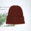 Rufous Solid Color Knitted Beanies Hat for Boys Girls