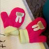 Cartoon Baby Mittens Winter Warm Kids Baby Boys Girls Knitted Gloves For Children Toddler Kids