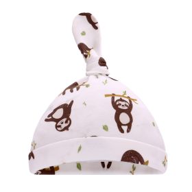 Thin Cotton Printed Baby Hat (Option: Sloth)