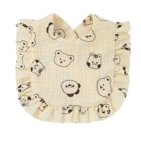 Baby Cotton Printed Gauze Bib (Option: 3style)