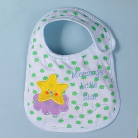 Optional Baby Bib Children's Cotton Three-layer Waterproof Saliva Towel (Option: Yellow XINGX Purple Cloud)