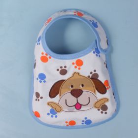 Optional Baby Bib Children's Cotton Three-layer Waterproof Saliva Towel (Option: Happy Dog)