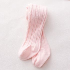 Fashion Simple Baby Cotton Solid Color Pantyhose (Option: Pink-0to6 Months)