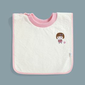 Child Wash Towel Baby Embroidery Bib (Option: Cute Girl)