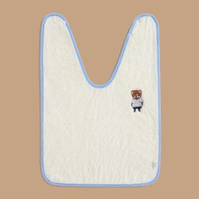 Child Wash Towel Baby Embroidery Bib (Option: Bear Blue U)