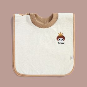 Child Wash Towel Baby Embroidery Bib (Option: Prince Coffee)