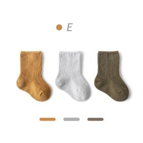 Baby  Autumn New Style Non-tight Leg Socks Pure Color (Option: Army Green Group-L)