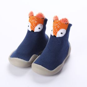 Children's Floor Socks Silicone Soft Bottom Floor Shoes (Option: Blue-20or21)