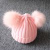 Cute Pompom Baby Hat Warm Winter Knitted Kids Baby Girl Boy Beanie Cap Solid Outdoor Infant Toddler Children Hat Bonnet