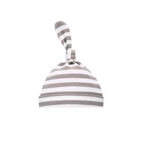 Thin Cotton Printed Baby Hat (Option: Gray Stripes)