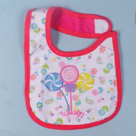 Optional Baby Bib Children's Cotton Three-layer Waterproof Saliva Towel (Option: Lollipop)