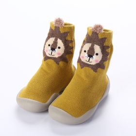 Children's Floor Socks Silicone Soft Bottom Floor Shoes (Option: Yellow-22or23)