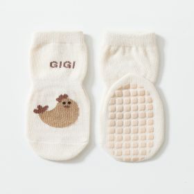 Baby Autumn And Winter Non-slip Glue Bottom Non-slip Socks Tube Socks (Option: White-M Code)