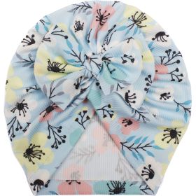 Polyester Baby Bow Hat Creative Printing Girls' Hat Infants Baby Hat (Option: B)