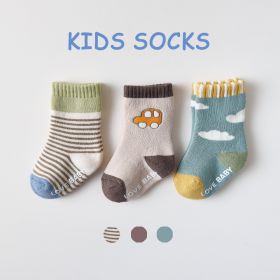 Cotton Children's Socks Terry-loop Hosiery (Option: Car-3to5 Years Old)